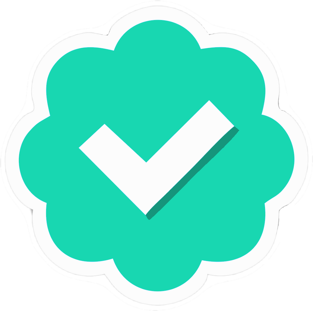 Distintivo de usuario verificado de la comunidad duduo.